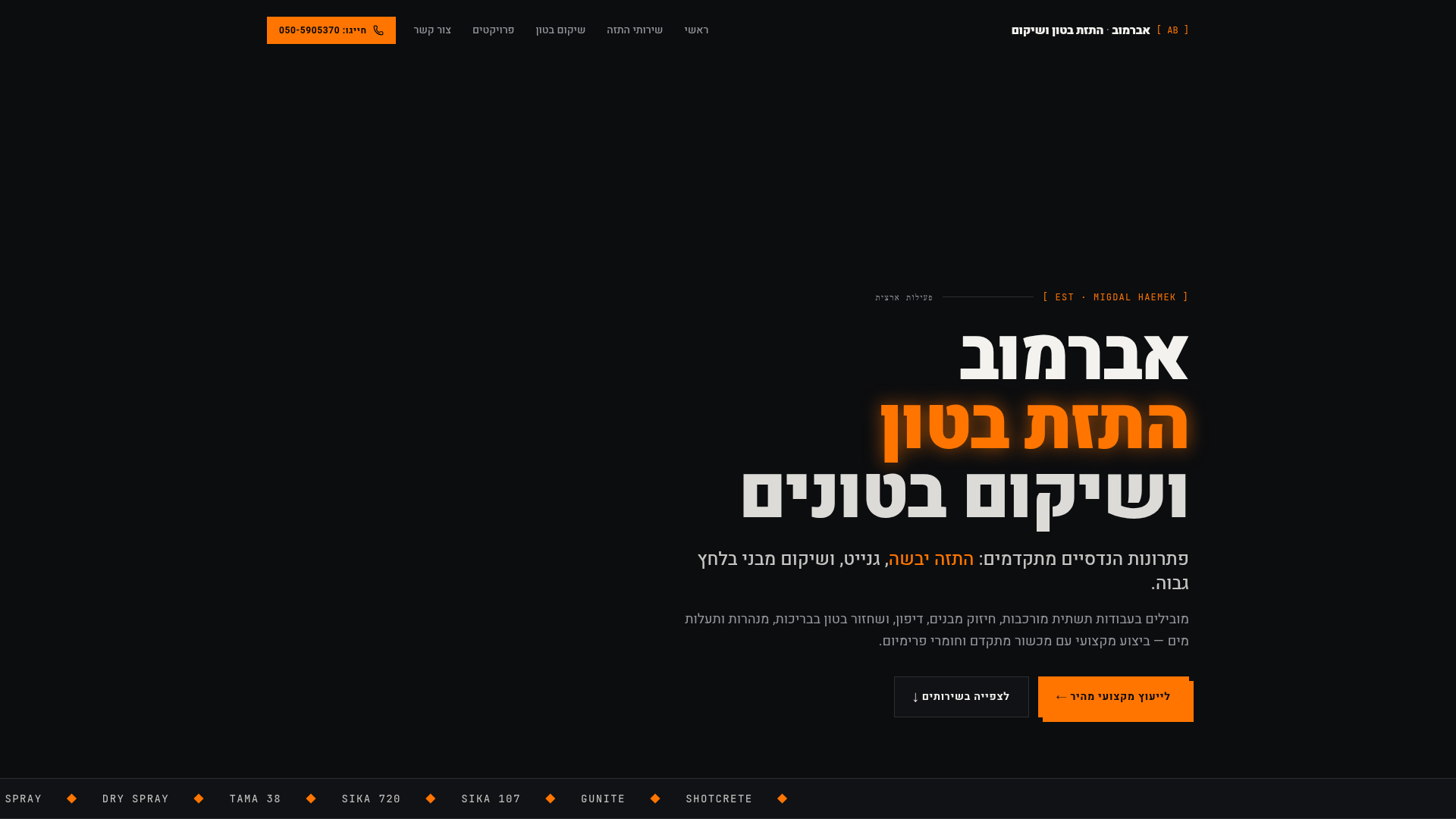 אברמוב · התזת בטון (v1)